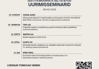 Eesti Filmiuurijate Seltsi kevadhooaja uurimisseminaride kava
